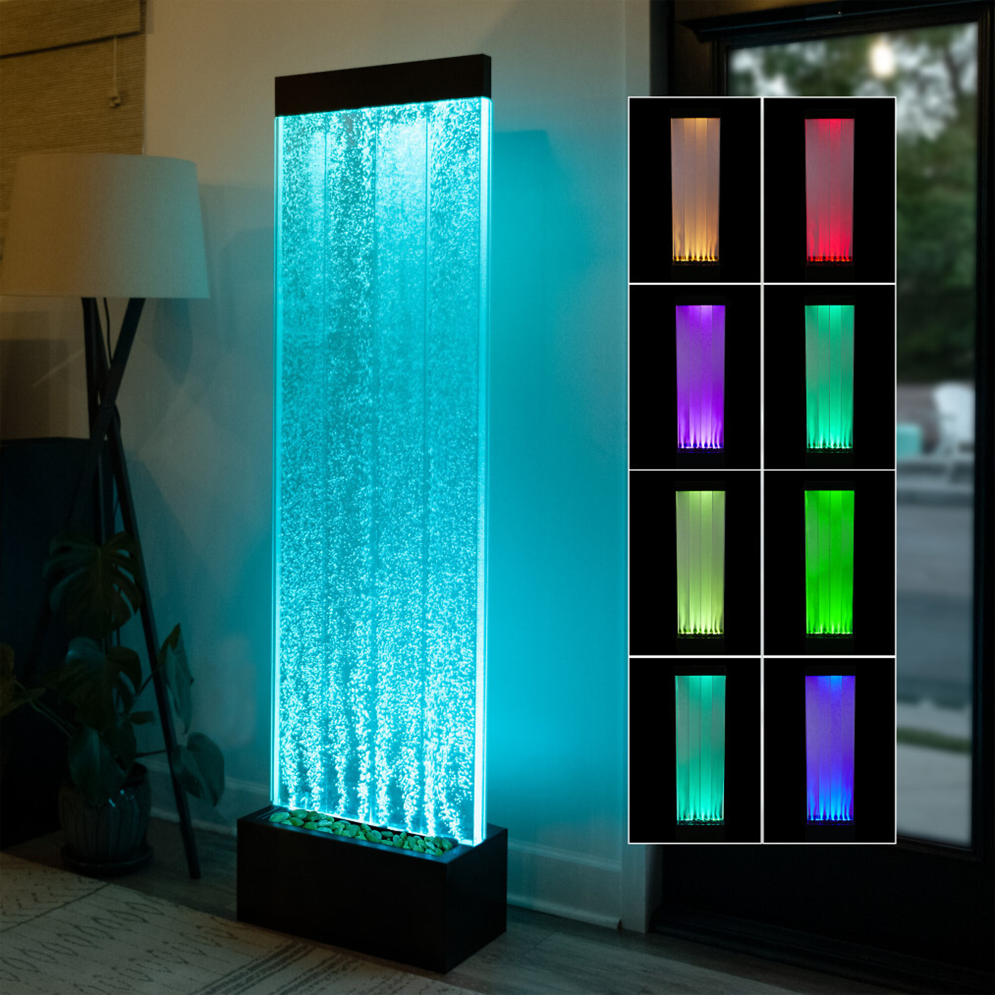 Alpine Corporation, Multi-Color Function Fountain w/ Black Base, Model# MLT134BK